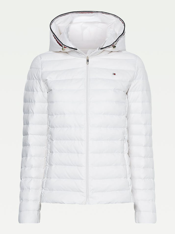 Tommy Hilfiger Essential Down-Filled Quilted Hooded Women's Jackets White | RtYESkrVgfQl