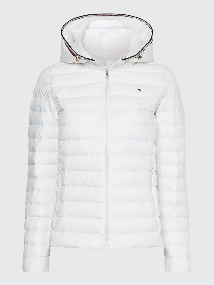 Tommy Hilfiger Essential Down-Filled Quilted Hooded Women\'s Jackets White | RtYESkrVgfQl