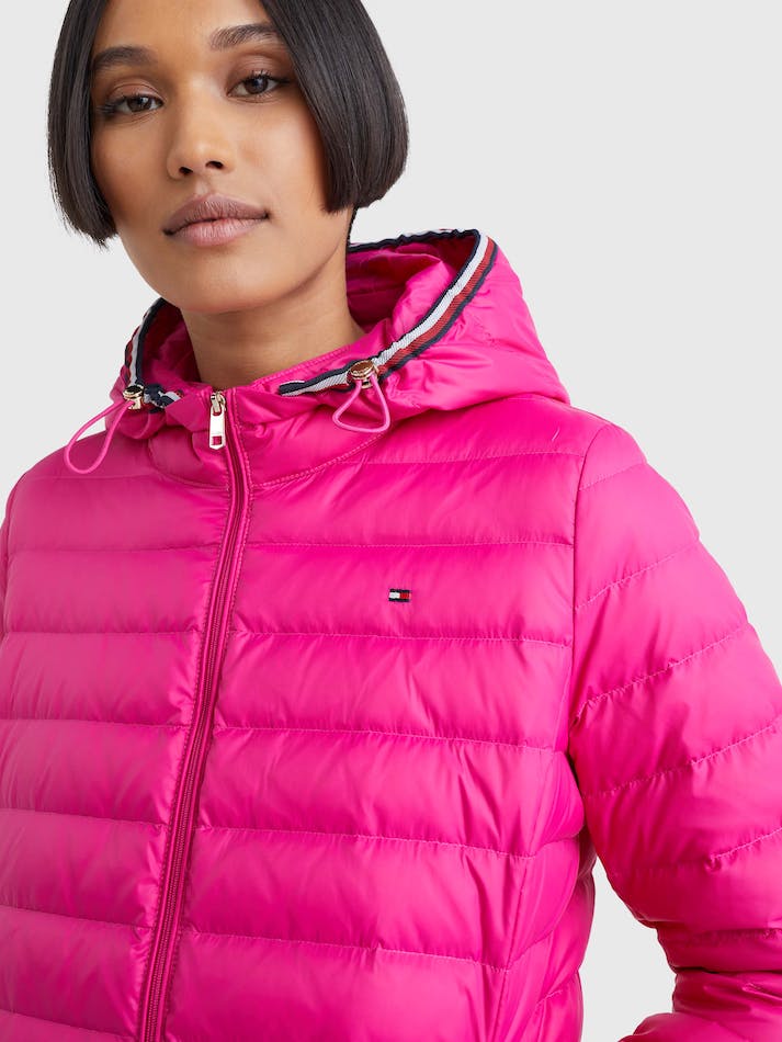 Tommy Hilfiger Essential Down-Filled Quilted Hooded Women's Jackets Pink | yOXXCE0xe4Zl