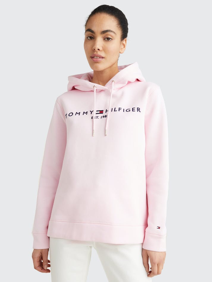 Tommy Hilfiger Essential Drawstring Women's Hoodie Pink | gi9hZkI5LeuX