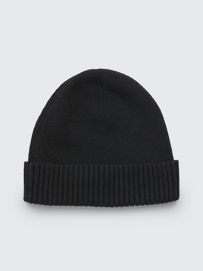 Tommy Hilfiger Essential Flag Rib-Knit Men's Beanie Black | 8TjeyLNOZZBa