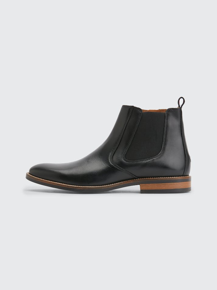 Tommy Hilfiger Essential Leather Chelsea Men's Boots Black | 0otaEZub9Vwn