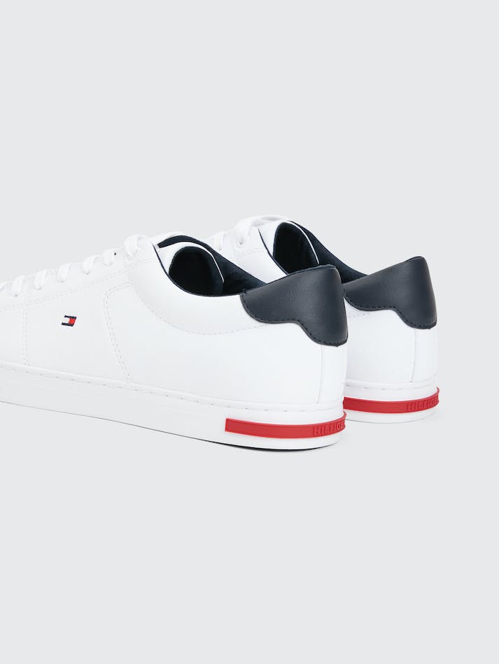 Tommy Hilfiger Essential Leather Vulcanised Men's Sneakers White | fkXM3VNJuSFn