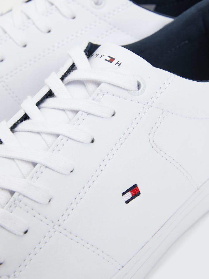 Tommy Hilfiger Essential Leather Vulcanised Men's Sneakers White | fkXM3VNJuSFn