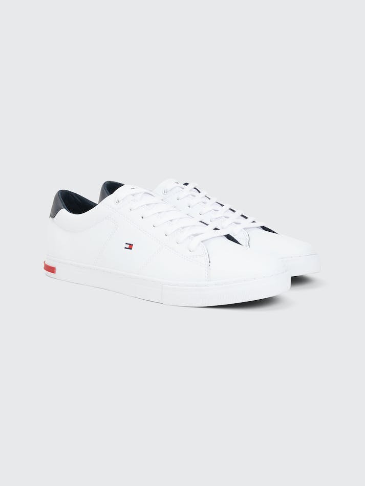 Tommy Hilfiger Essential Leather Vulcanised Men\'s Sneakers White | fkXM3VNJuSFn