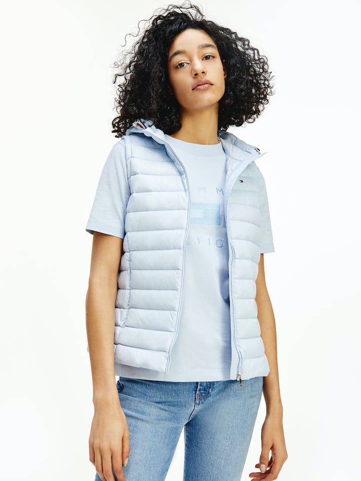 Tommy Hilfiger Essential Lightweight Down Women\'s Vest Blue | dXB3kKtfsO87