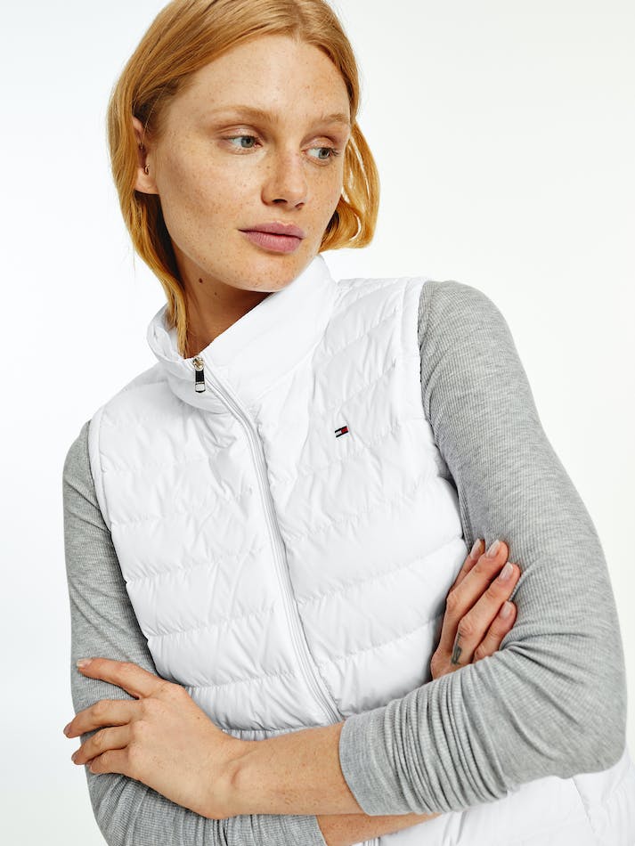 Tommy Hilfiger Essential Lightweight Down Women's Vest White | hv2oeyomieL6