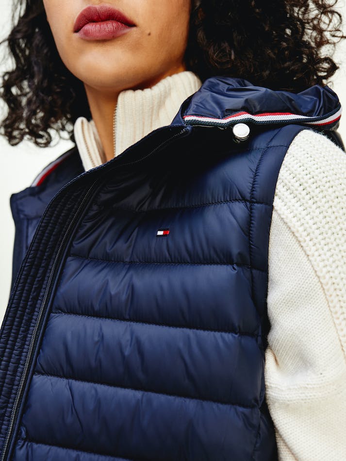 Tommy Hilfiger Essential Lightweight Down Women's Vest Blue | oqeq2v1FvJW2