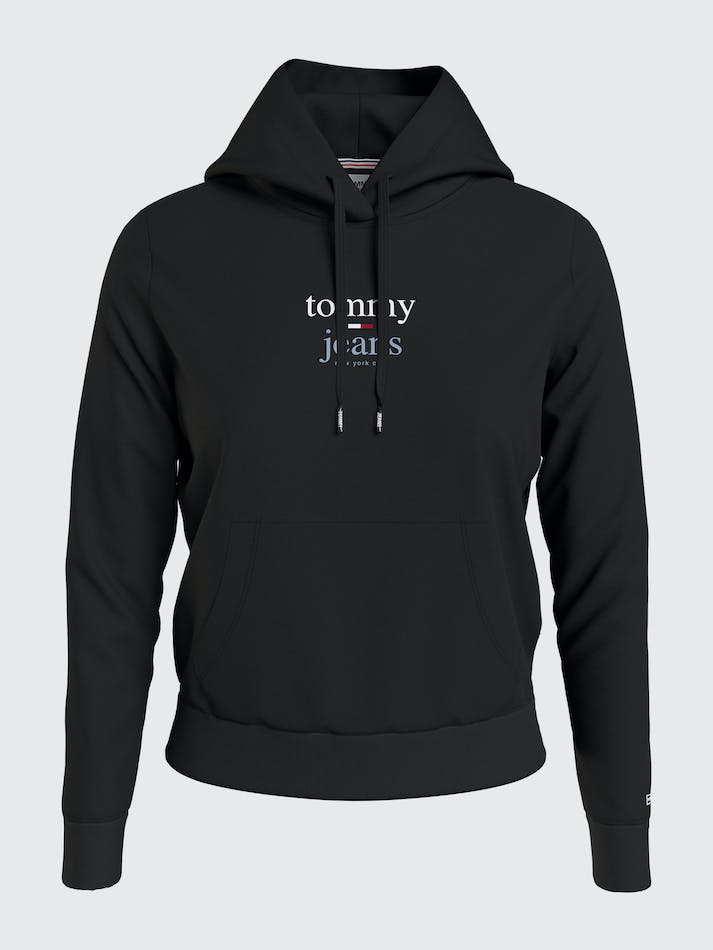 Tommy Jeans Essential Logo Women's Hoodie Black | RCMqh6zl8cV6