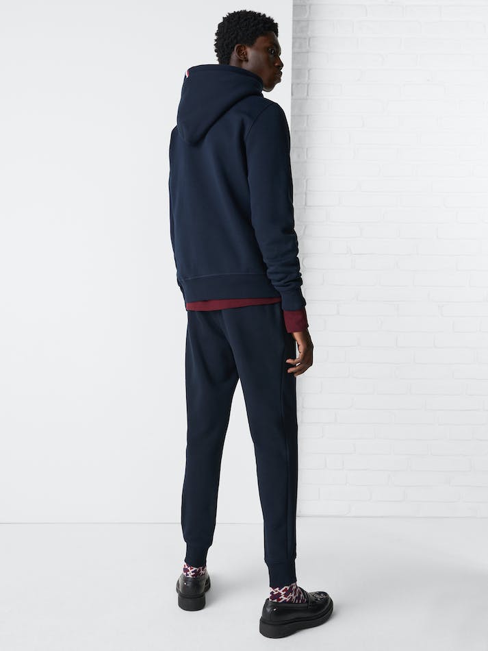 Tommy Hilfiger Essential Monogram Men's Hoodie Blue | rtWIAb0q7OU7