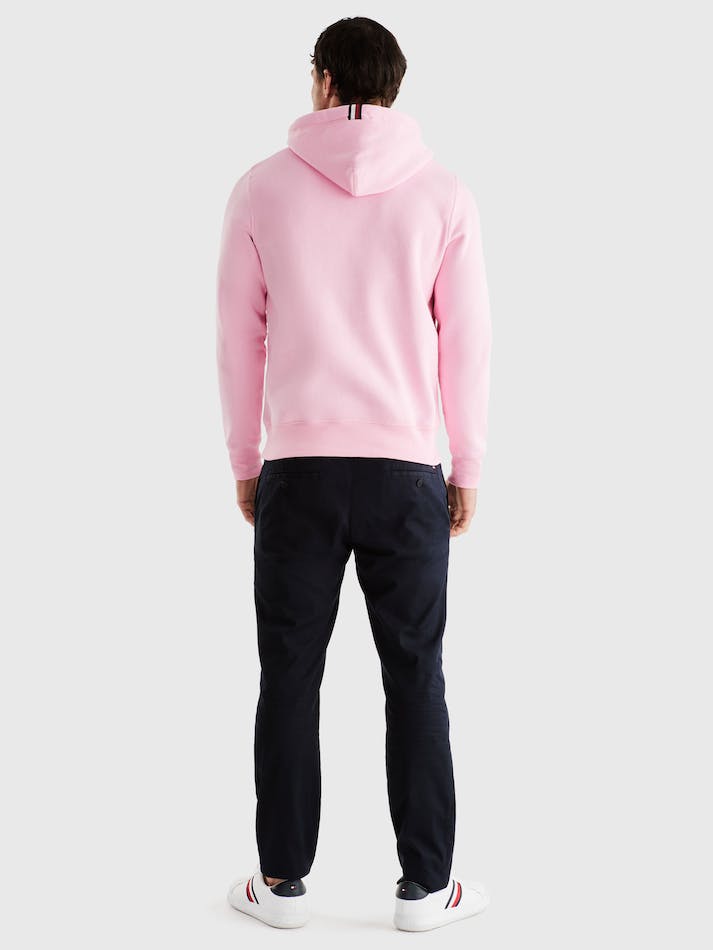 Tommy Hilfiger Essential Monogram Men's Hoodie Pink | 3AaOe0kgYI2q