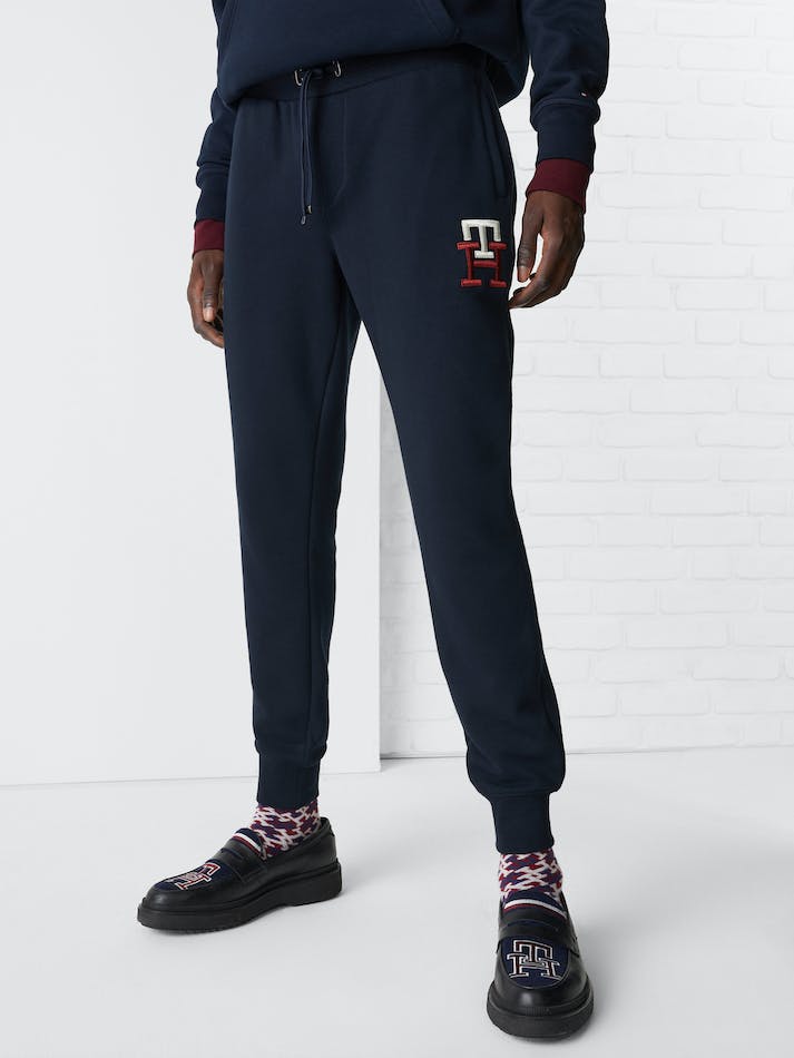 Tommy Hilfiger Essential Monogram Men's Sweatpants Blue | FRKKaOgiSD0H