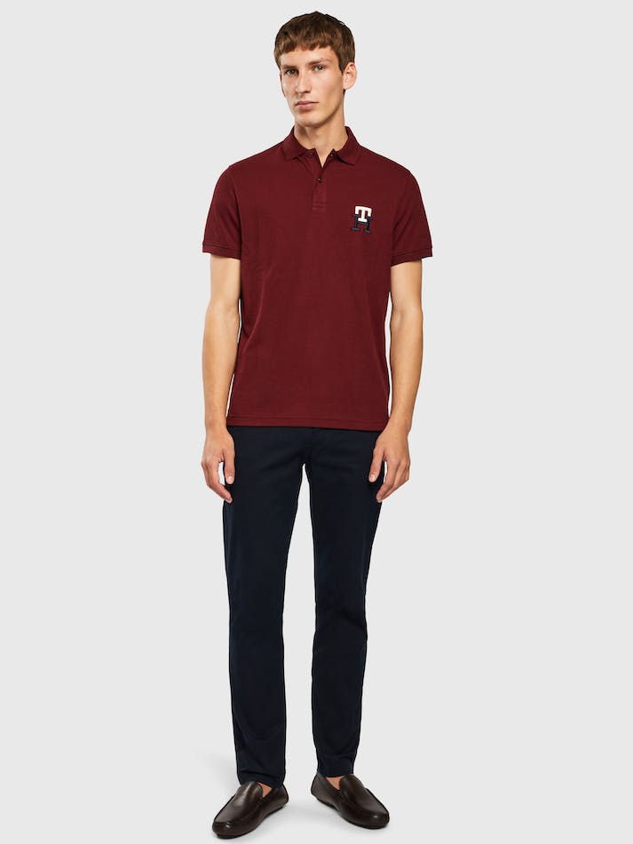 Tommy Hilfiger Essential Monogram Regular Fit Men's Polo Shirts Dark Red | DfhiRzcxR0fH