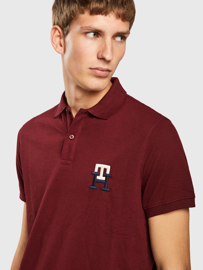 Tommy Hilfiger Essential Monogram Regular Fit Men's Polo Shirts Dark Red | DfhiRzcxR0fH