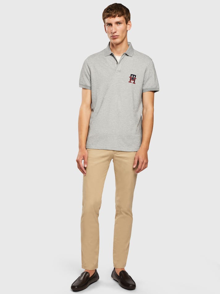 Tommy Hilfiger Essential Monogram Regular Fit Men's Polo Shirts Dark Grey | hhSFbXXBKIl1