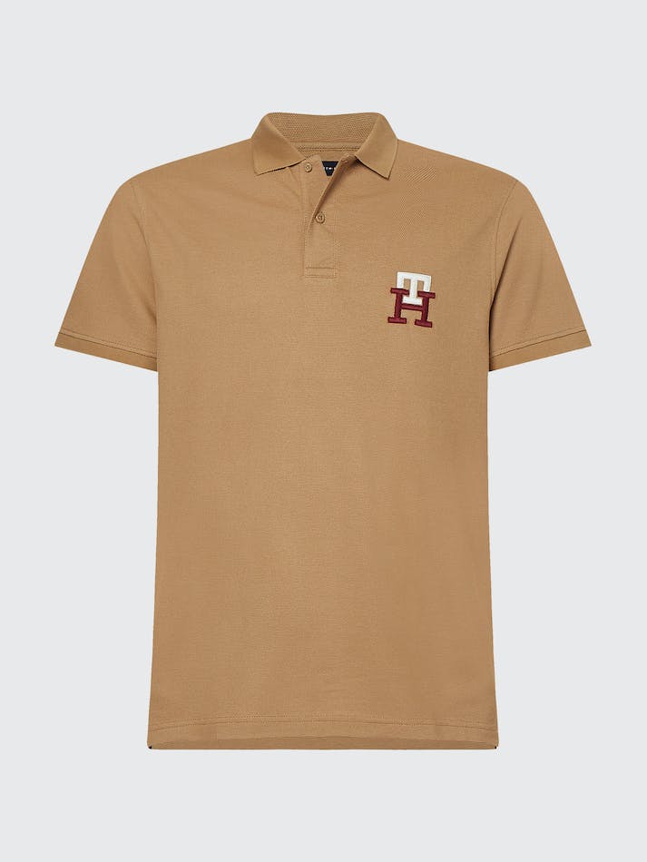 Tommy Hilfiger Essential Monogram Regular Fit Men's Polo Shirts Khaki | vdJ5alBpzGUh