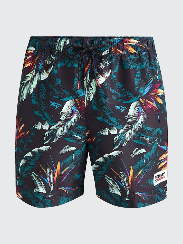 Tommy Hilfiger Essential Print Mid Length Swim Men's Swimwear Vintage Dark Tropic | nJMko09eTzVV