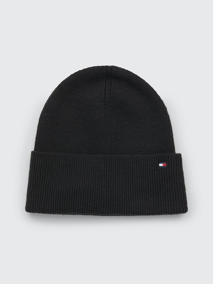 Tommy Hilfiger Essential Rib-Knit Women's Beanie Black | GNJzMJmVe2A8