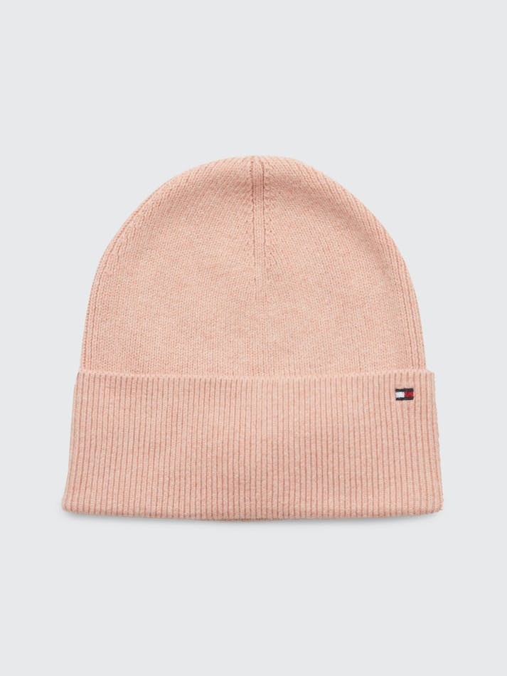 Tommy Hilfiger Essential Rib-Knit Women\'s Beanie Pink | VuC6hNAWABhx