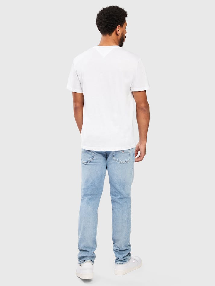 Tommy Jeans Essential Serif Men's T Shirts White | 6a9QjHguhQxj