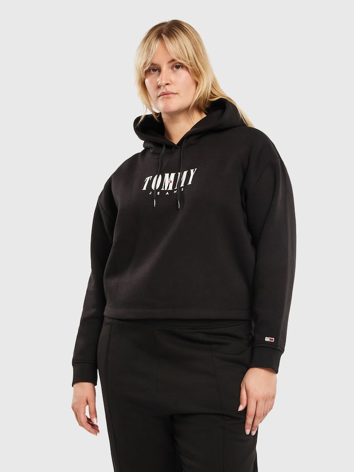 Tommy Jeans Essential Women\'s Hoodie Black | QWbPIBnjaeE1