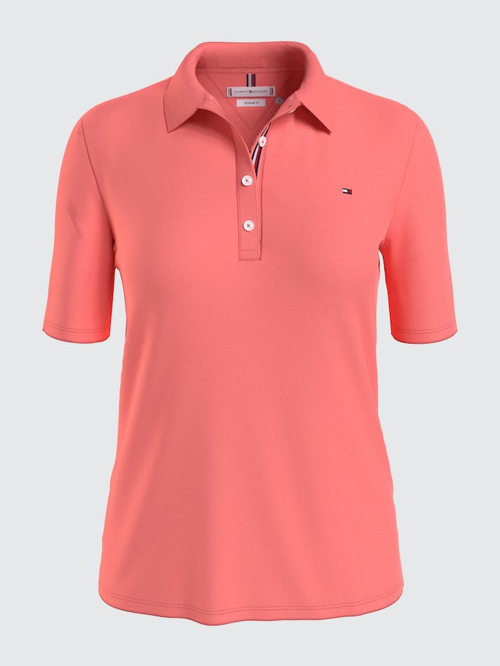 Tommy Hilfiger Essentials Curve Women's Polo Shirts Coral | j0BWDC5IIJSK