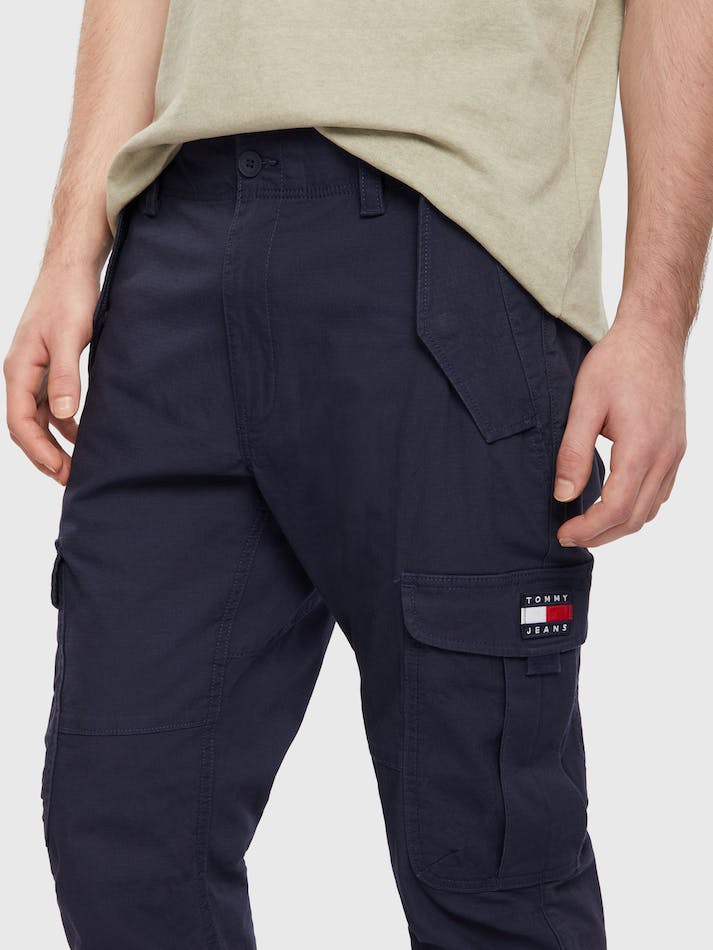 Tommy Jeans Ethan Cargo Men's Pants Navy | PnDdSxA3W3Tc