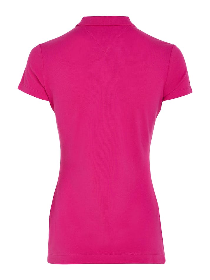 Tommy Hilfiger Five-Button Placket Slim Fit Women's Polo Shirts Pink | dUt4lkb7NafK