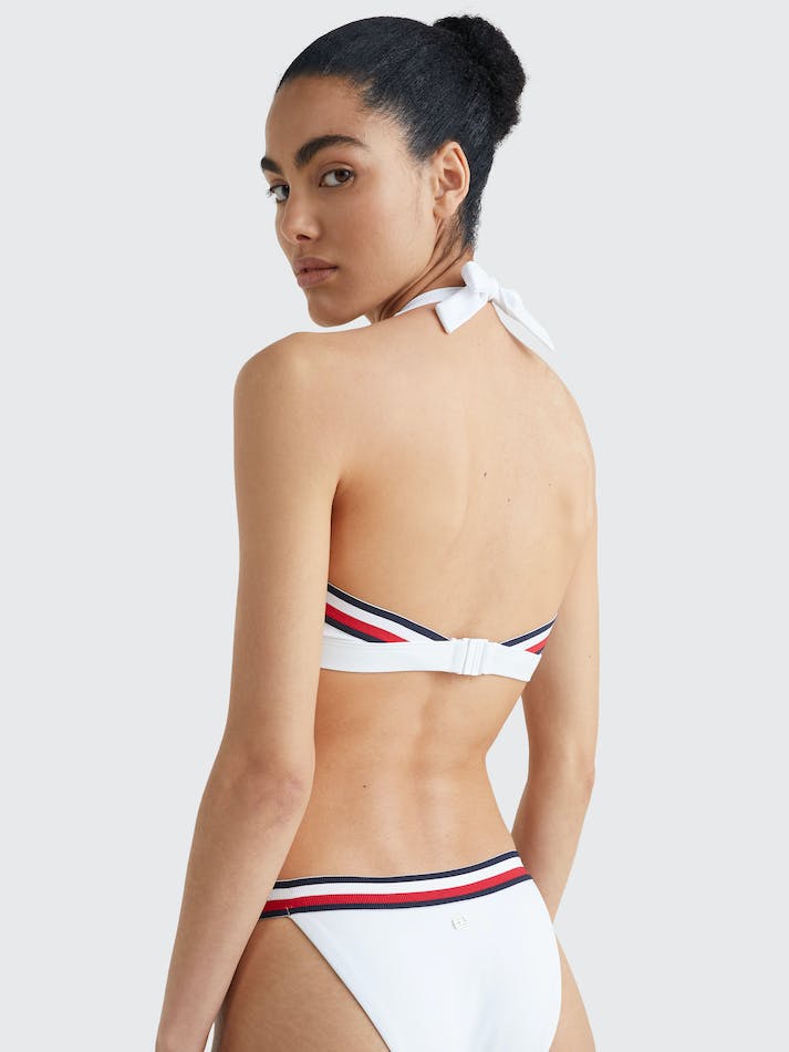 Tommy Hilfiger Fixed Triangle Bikini Women's Swimwear White | SgyjPnfxmLD2