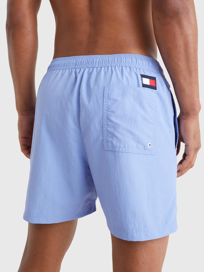 Tommy Hilfiger Flag Drawstring Swim Men's Shorts Blue | hgm2FPlSAidr