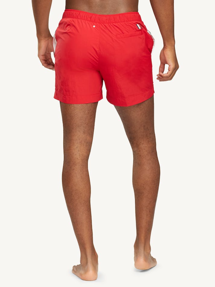 Tommy Hilfiger Flag Regular Fit Mid Length Swim Men's Swimwear Red | elT9Z1tSYIHp