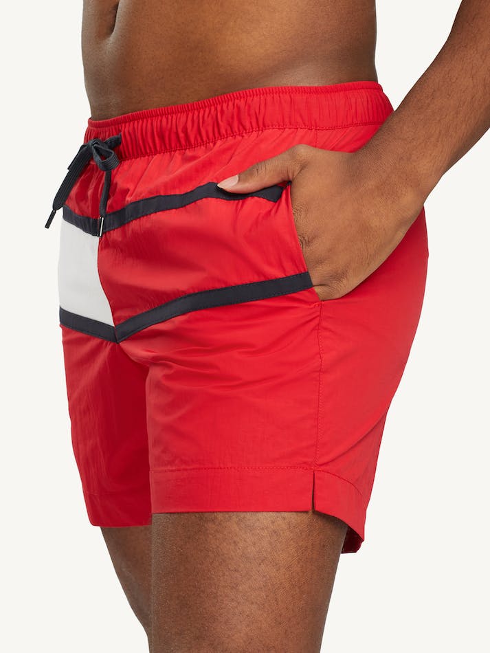 Tommy Hilfiger Flag Regular Fit Mid Length Swim Men's Swimwear Red | elT9Z1tSYIHp