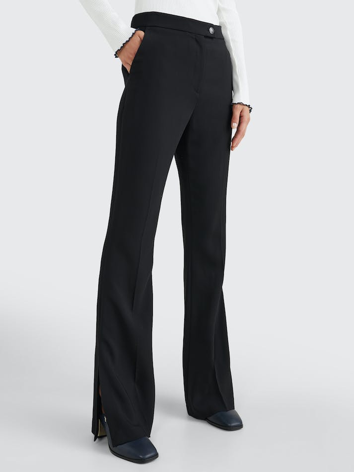 Tommy Hilfiger Flared Leg Women's Trousers Black | itSRDXxcPMd7