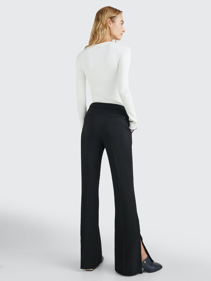 Tommy Hilfiger Flared Leg Women's Trousers Black | itSRDXxcPMd7