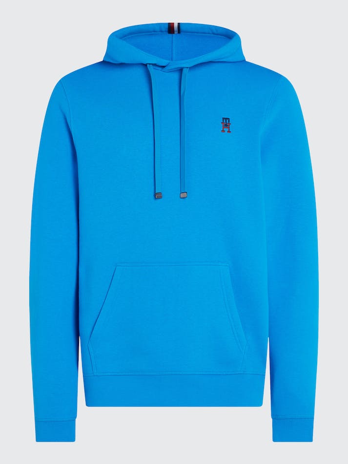 Tommy Hilfiger Fleece Monogram Men's Hoodie Blue | Vx4j39CibzQp