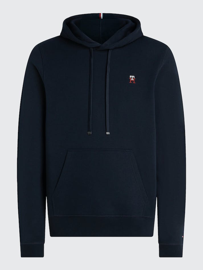 Tommy Hilfiger Fleece Monogram Men's Hoodie Blue | ocrrnFmNuzRL