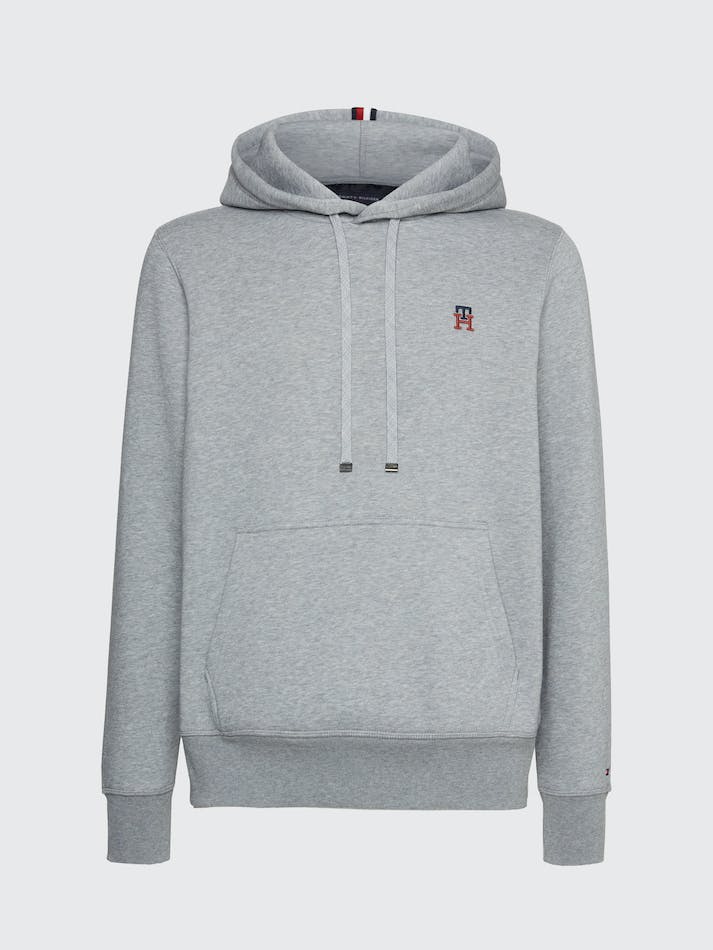 Tommy Hilfiger Fleece Monogram Men's Hoodie Dark Grey | ZbVD7zhhDxwo