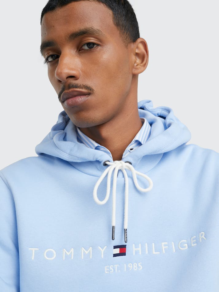 Tommy Hilfiger Flex Logo Men's Hoodie Blue | 6ld2MiTzZmn6