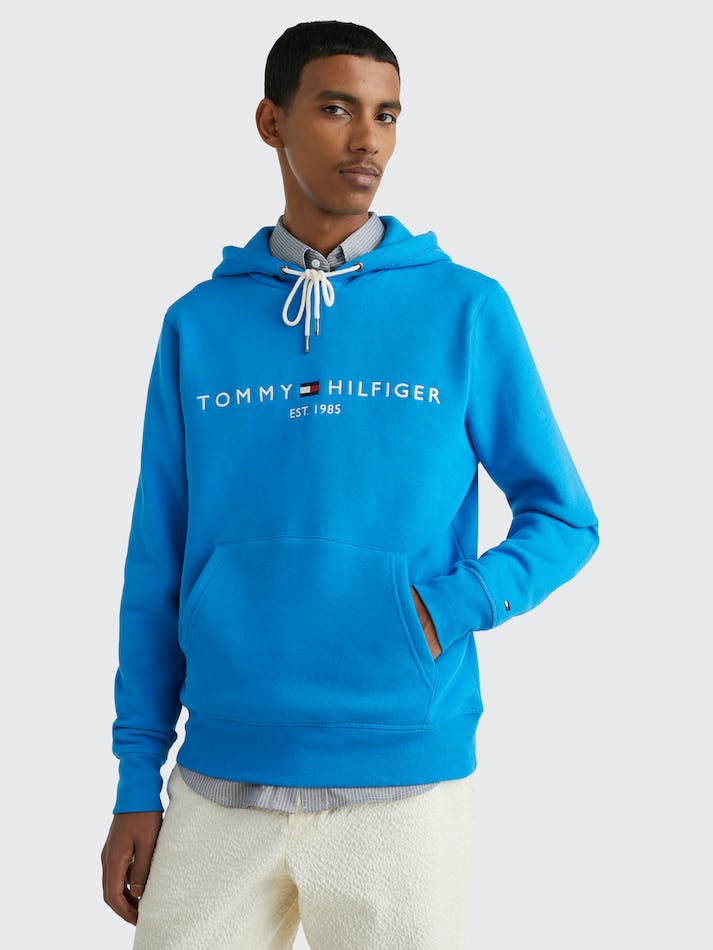 Tommy Hilfiger Flex Logo Men\'s Hoodie Blue | hRjExe8c3qzs