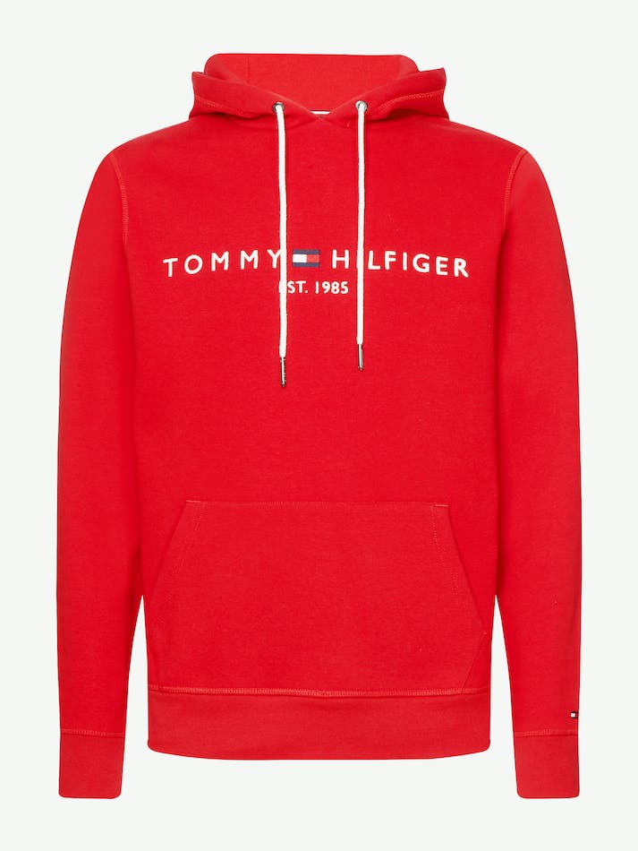 Tommy Hilfiger Flex Logo Men's Hoodie Red | jfJfLxDIYrjv