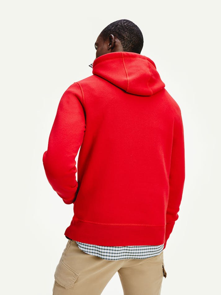 Tommy Hilfiger Flex Logo Men's Hoodie Red | jfJfLxDIYrjv