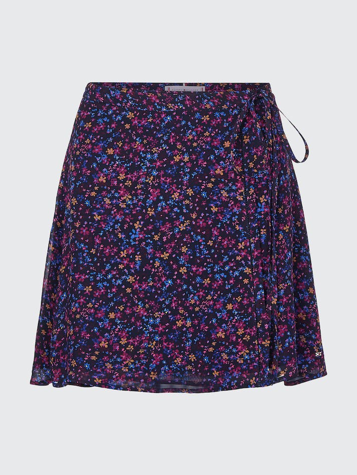 Tommy Hilfiger Floral Chiffon Mini Women's Skirts Flower / Multicolor | HXy6cBLtqANW