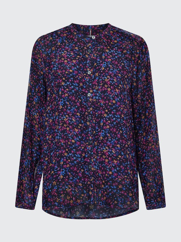 Tommy Hilfiger Floral Long Sleeve Relaxed Fit Women's Shirts Flower / Multicolor | gX6i03Y7d8SO