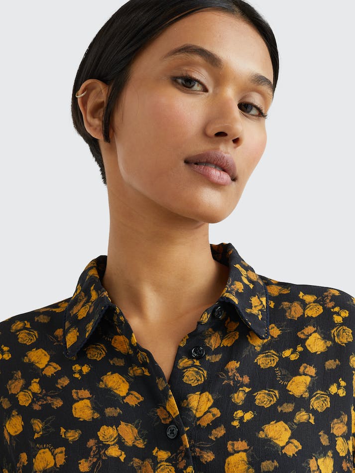 Tommy Hilfiger Frosted Floral Print Regular Fit Women's Shirts Frosted Floral Ditsy | DeuGHEtU405S