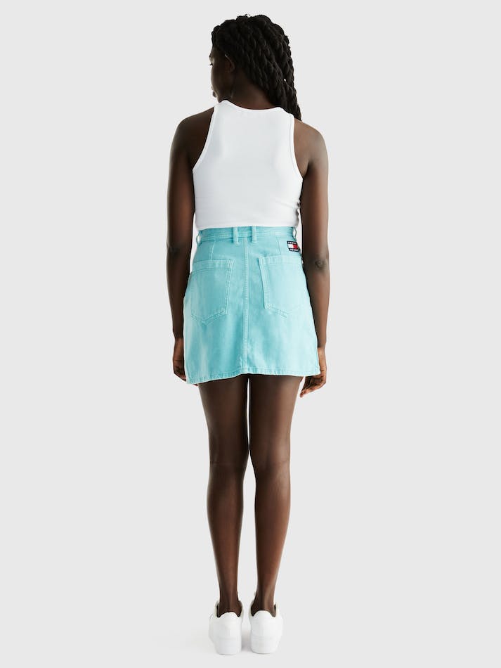 Tommy Jeans Garment Dye Mini Women's Skirts Ocean Tide | IRwgnIlueCnl