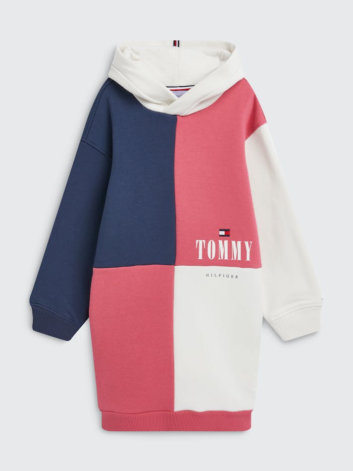 Tommy Hilfiger Girls 3-7 Colour-Blocked Hoodie Kids\' Dress Navy | hMz7BMpqzSAG