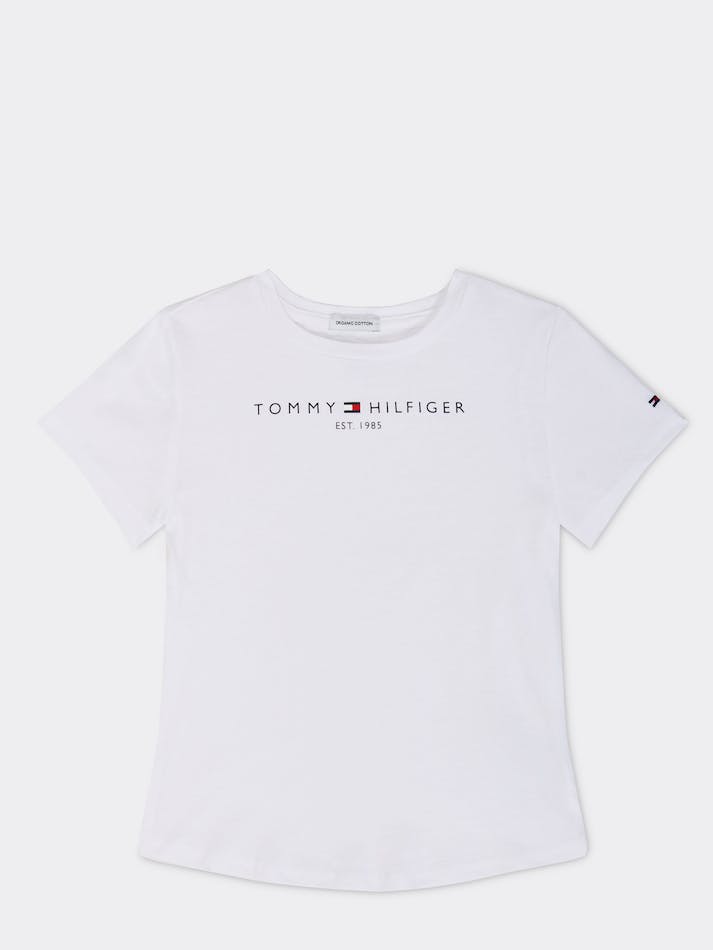 Tommy Hilfiger Girls 3-7 Essential Kids\' T Shirts White | xazu376NnLvH