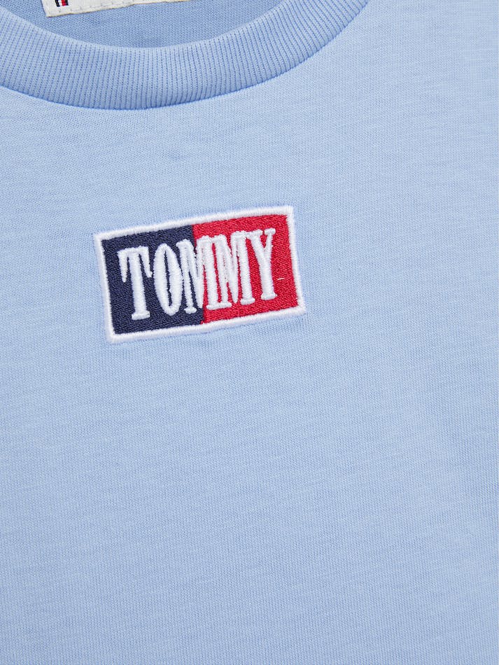 Tommy Hilfiger Girls 3-7 Logo Kids' T Shirts Blue | 32oemlYkL3zl