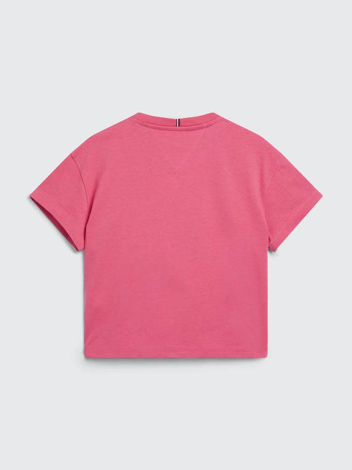 Tommy Hilfiger Girls 3-7 Logo Kids' T Shirts Red | GMlbooYe4CwY