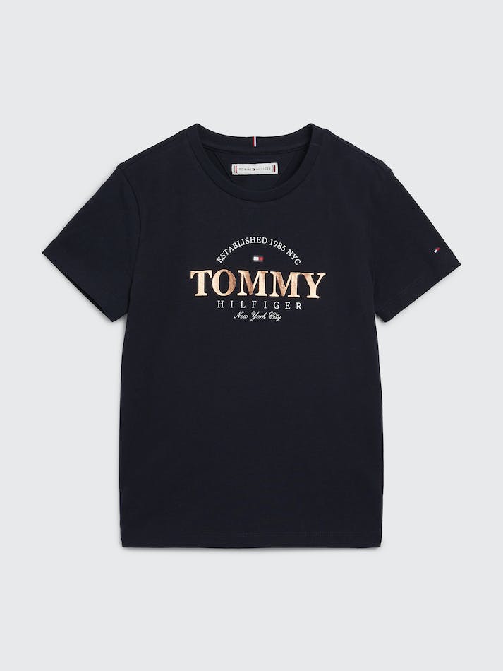 Tommy Hilfiger Girls 3-7 Nyc Logo Kids' T Shirts Blue | 0GKtgGDCGOdN